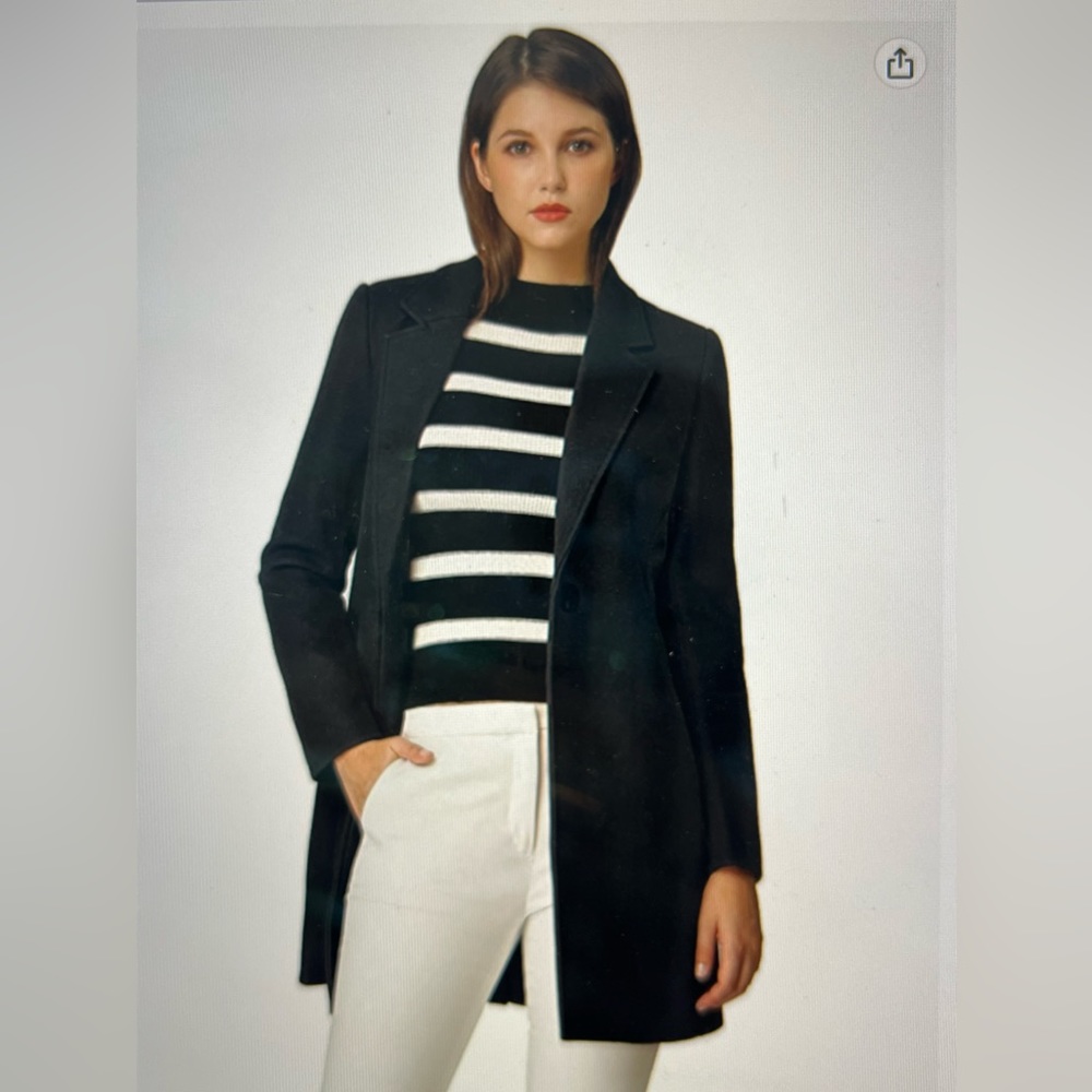 Allegra K women’s classic notched lapel long sleeve buttoned long coat